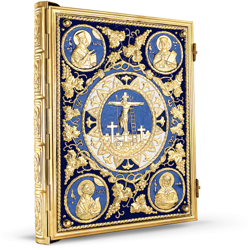 Orthodox Gospel Cover - Enamel, Gold Plated
