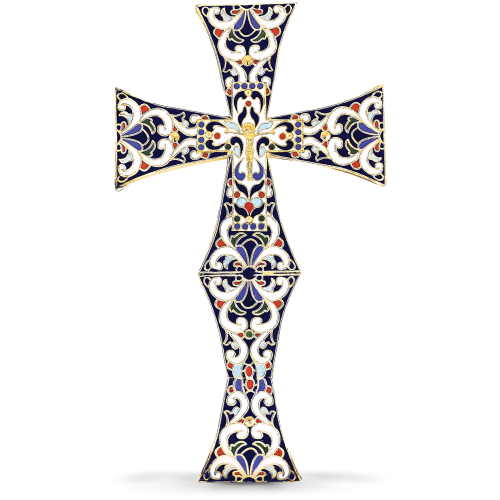 Orthodox Enamel Blessing Cross - Patmos