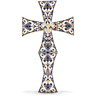 Orthodox Enamel Blessing Cross - Patmos