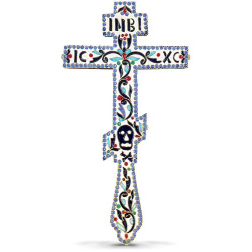 Orthodox Blessing Cross - Enamel