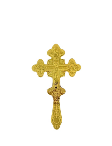 Byzantine Priest Blessing Cross plated Gold