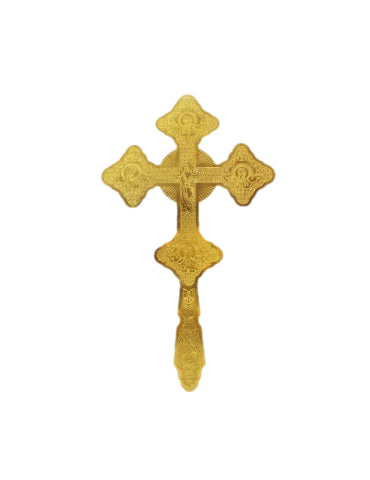 Byzantine Orthodox Priest Blessing Cross - Gold Plated