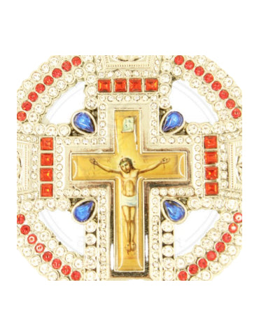 Blessing Cross with Enamel and Original stone