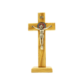 Olive wood Blessing Cross that seats on the table