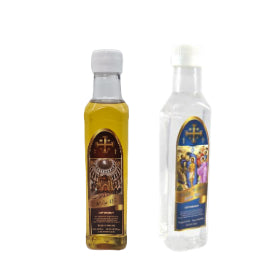 Anointing Holy Oil Bottle With Orthodox Enamel Gold plated