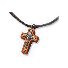 Olive Wood Crucifix Necklace from Jerusalem