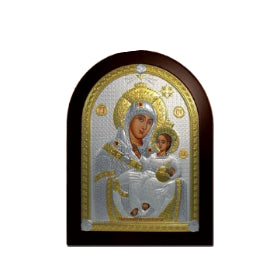 Virgin Mary Silver Icon