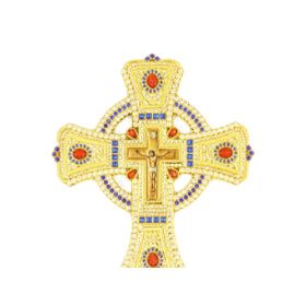 Blessing Cross with Enamel and original stone
