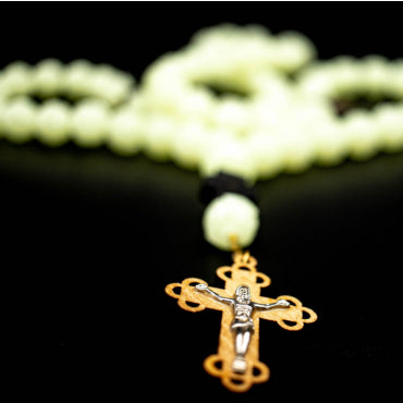 Glow in the dark Rosary with Wooden Crucifix from Jerusalem