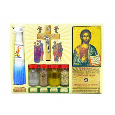 Holy Land Collection, 7 Elements: Holy Water, Soil, Incense, Oil, Cross, Icon, Candle