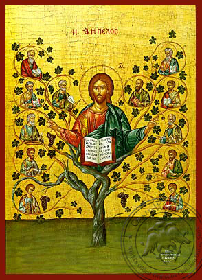 The Vineyard Jesus Icon - Hand-Made