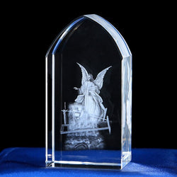 Crystal Carved with different Holy Images