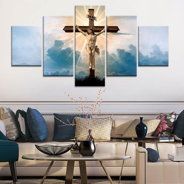 Canvas Crucifix Wall Painting