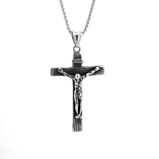 Titanium discount crucifix necklace