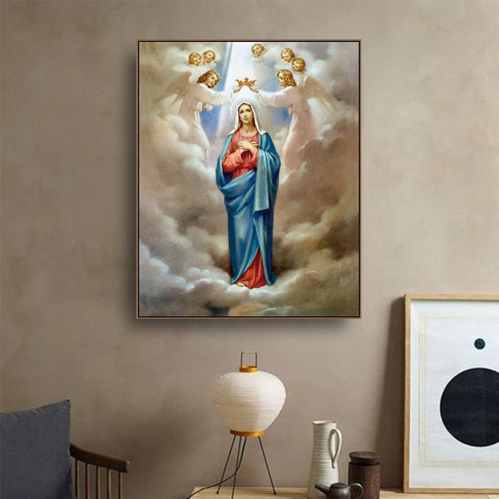 Canvas Virgin Mary Wall Painting