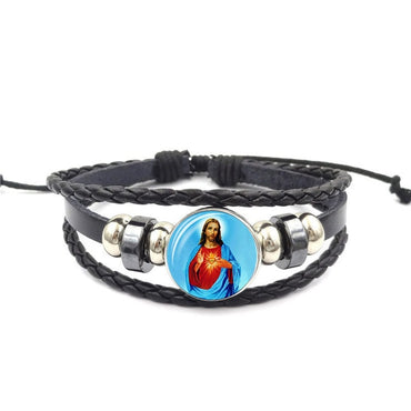 Christian Leather Bracelet