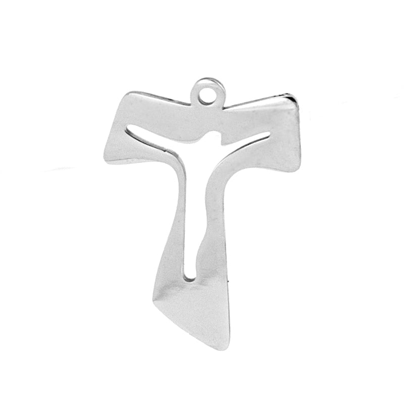 Crucifix in Blank Pendant Both Sides Mirror