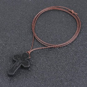 Jesus Pendant Necklaces With Leather Rope