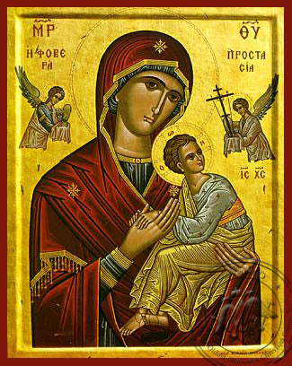 Holy Mother & Jesus Icon - Hand-Made
