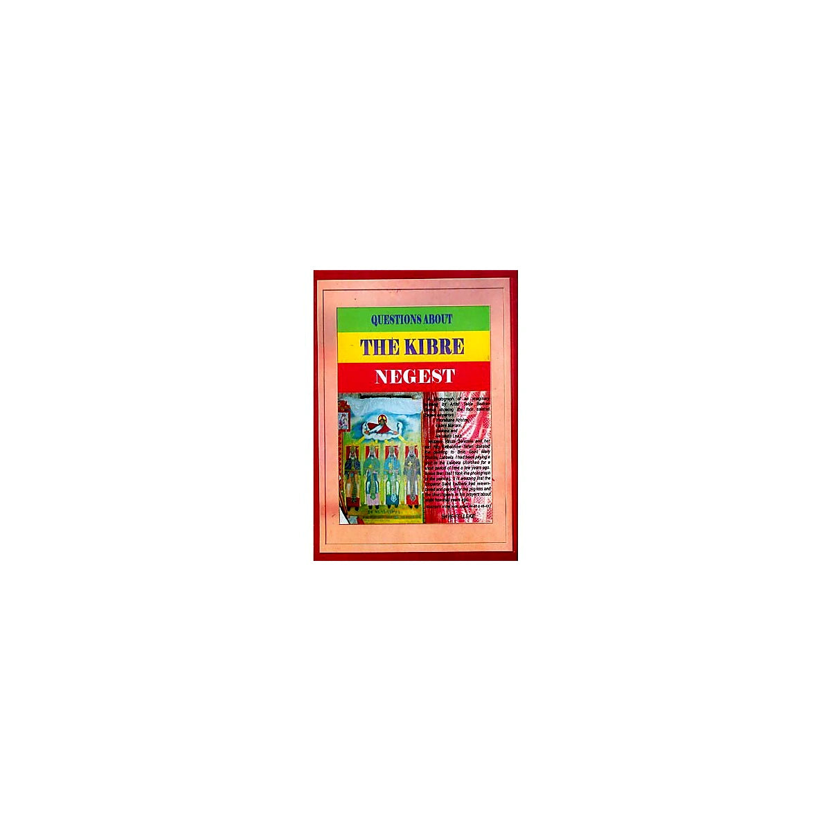 QUESTIONS ABOUT THE KIBRE NEGEST — Ethiopian Orthodox book cover