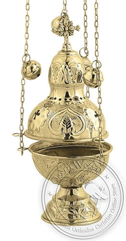 Byzantine Brass Ecclesiastical Censer - VAP_9394B
