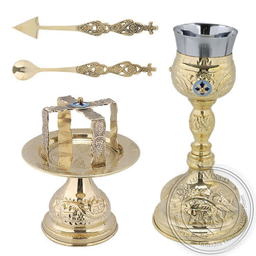 Byzantine Brass Ecclesiastical Chalice Set - VAP_9570B