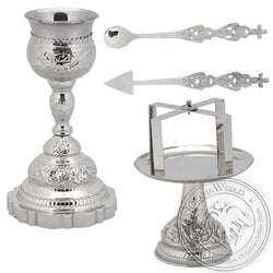 Byzantine Brass Ecclesiastical Chalice Set - VAP_9985B