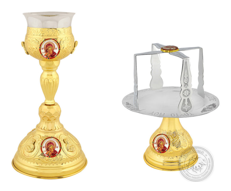 Chalice Set Gold Plated with Enamel 500ml - SID_1335