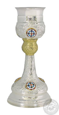 Chalice Set Mount Athos Design Silver Plated with Enamel 250ml - SID_1303