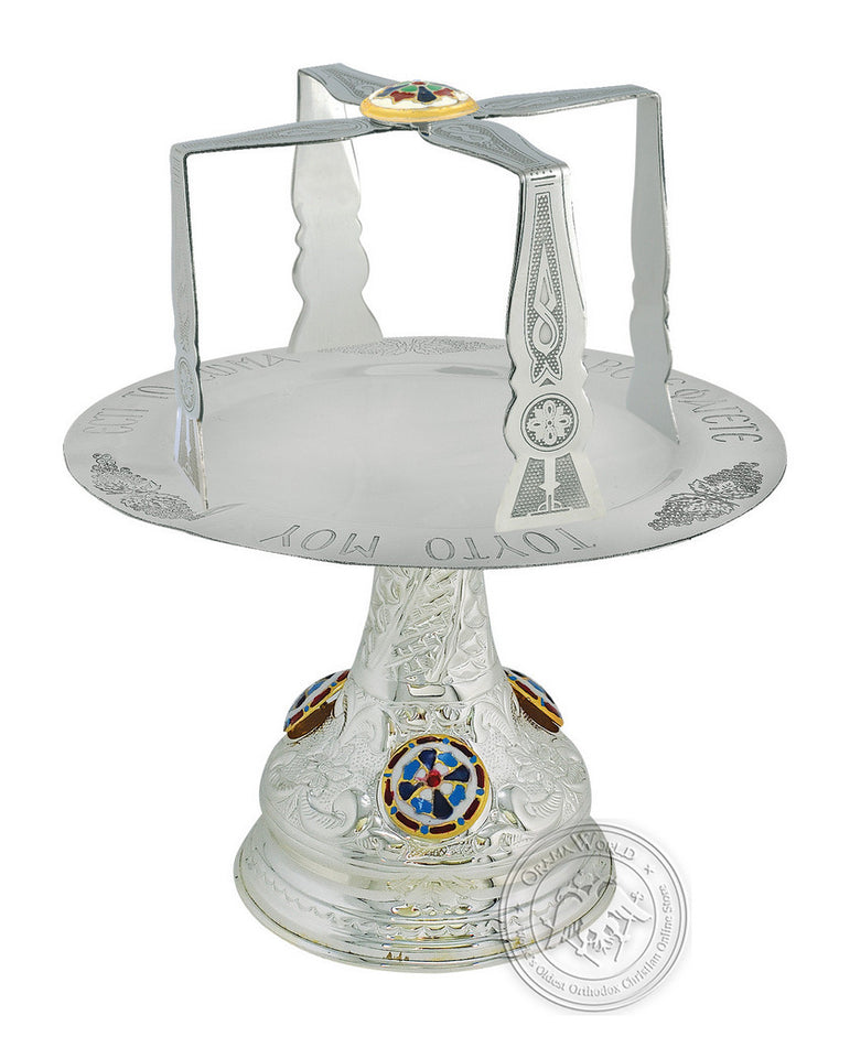 Chalice Set Mount Athos Design Silver Plated with Enamel 250ml - SID_1303