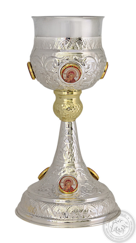 Chalice Set Mount Athos Design Silver Plated with Enamel 500ml - SID_1302