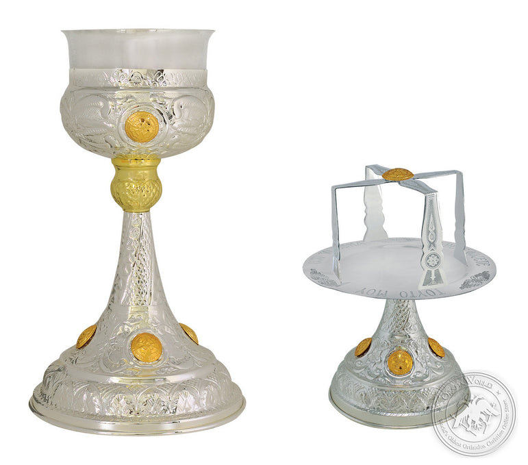 Chalice Set Mount Athos Design Two Coloured 1lt - SID_1301