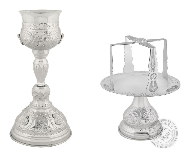 Chalice Set Silver Plated with Enamel 500ml - SID_1333