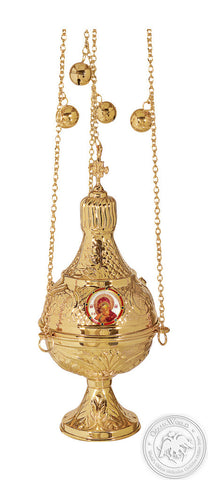 Ecclesiastical Censer Medium Gold Plated with Enamel - SID_1106