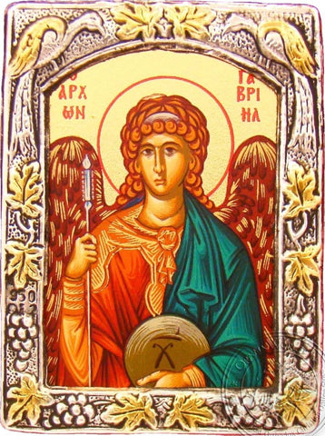 Archangel Gabriel - Silver Gold Icon - GKN_1S58B