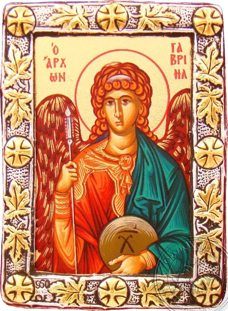Archangel Gabriel - Silver Gold Icon - GKN_1S58O