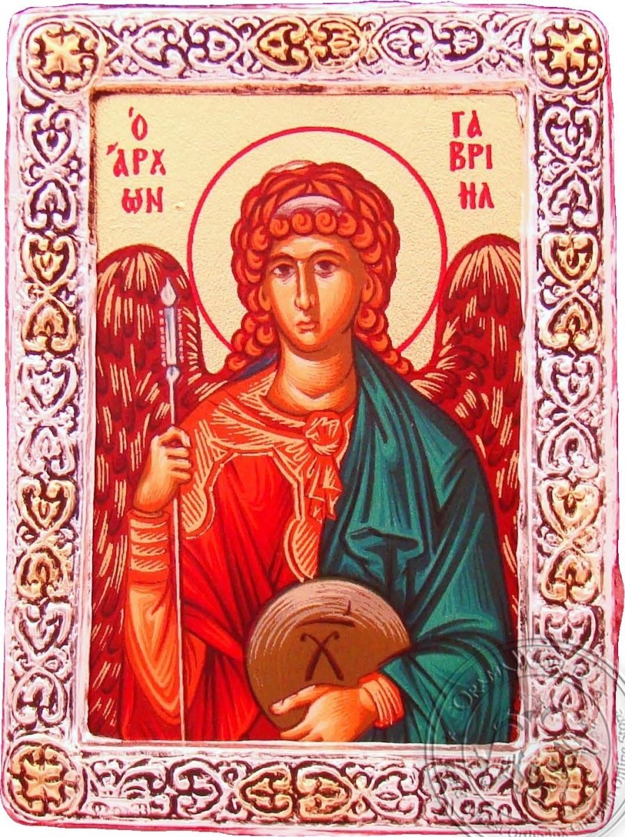 Archangel Gabriel - Silver Gold Icon - GKN_1S58R