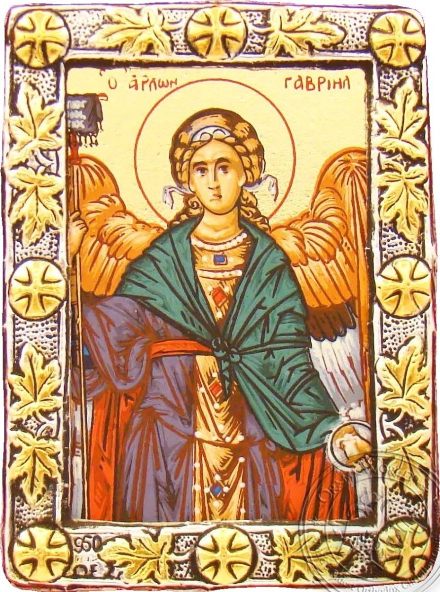 Archangel Gabriel - Silver Gold Icon - GKN_1S60O