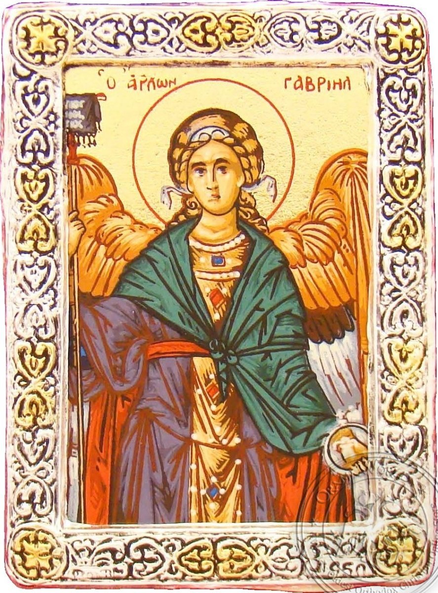 Archangel Gabriel - Silver Gold Icon - GKN_1S60R