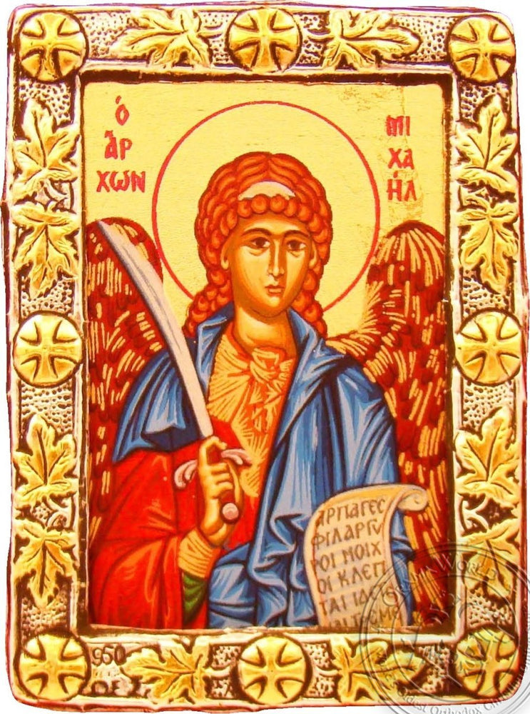 Archangel Michael - Silver Gold Icon - GKN_1S61O