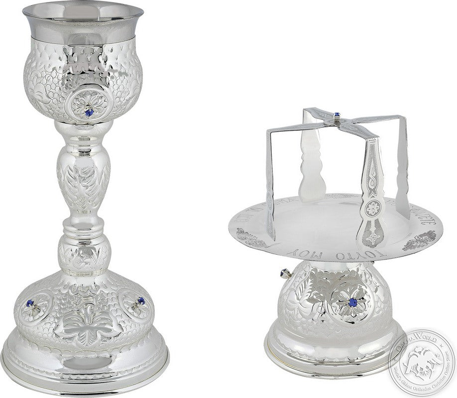 Chalice Set with Blue Stones 250ml - SID_1323