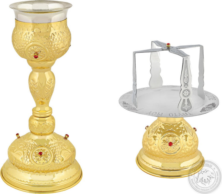 Chalice Set with Red Stones 250ml - SID_1321