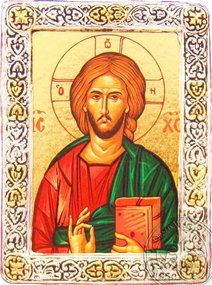 Christ Blessing - Silver Gold Icon - GKN_1S30R