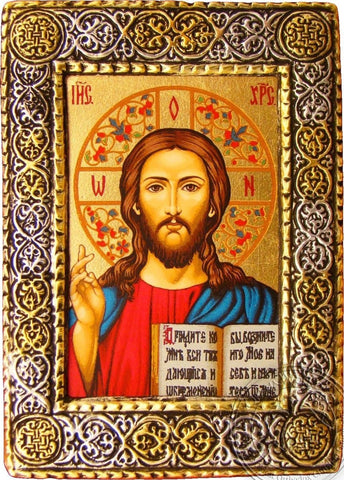 Christ Blessing - Silver Gold Icon - GKN_2S29R