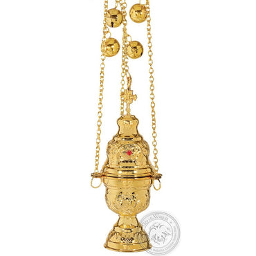 Ecclesiastical Censer Athenian Design with Stones - SID_1109