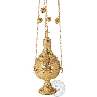 Ecclesiastical Censer Russian Design with Stones - SID_1117