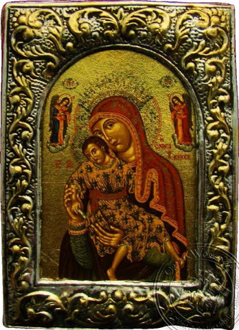 Eleousa of Kykkos - Silver Gold Icon - GKN_2S187B