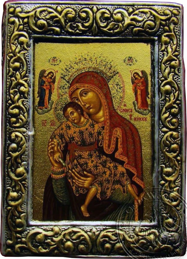 Eleousa of Kykkos - Silver Gold Icon - GKN_2S187O