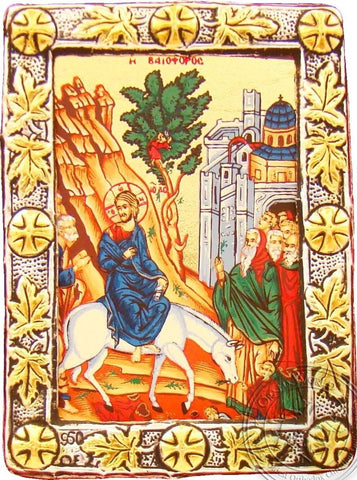 Entry into Jerusalem - Silver Gold Icon - GKN_1S101O