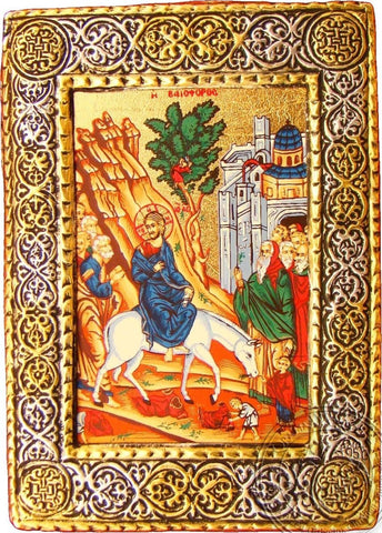 Entry into Jerusalem - Silver Gold Icon - GKN_2S101R
